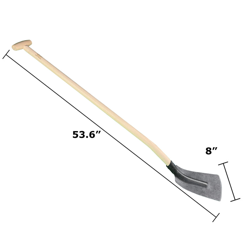 DeWit Shovel - Trenching with 8" Wide Head and T Handle