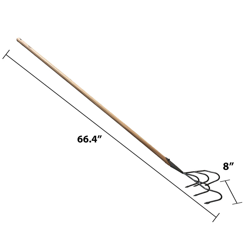 DeWit Cultivator - Flat 5-Tine Long Handle