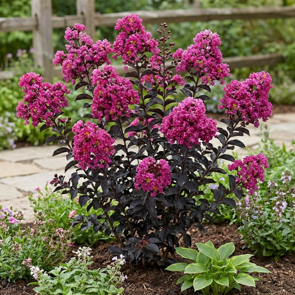 Black Diamond Purely Purple Crape Myrtle (Lagerstroemia indica Black Diamond 'Purely Purple') - 3 gallon
